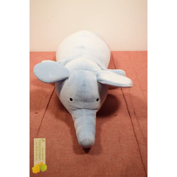 Pillowfort Elephant Weighted Plush Kids' Throw Pillow Blue (Damaged)* - Picture 1 of 6